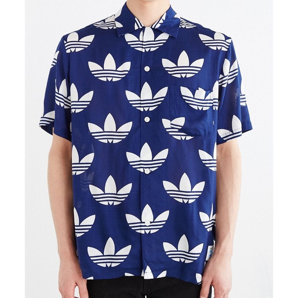 Adidas Originals X Nigo 25 Aloha Trefoil Button-down Shirt